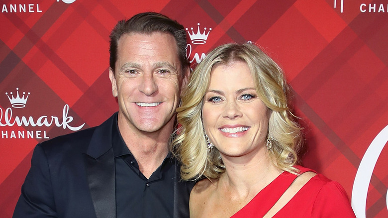 Alison Sweeney and her husband at an event. 