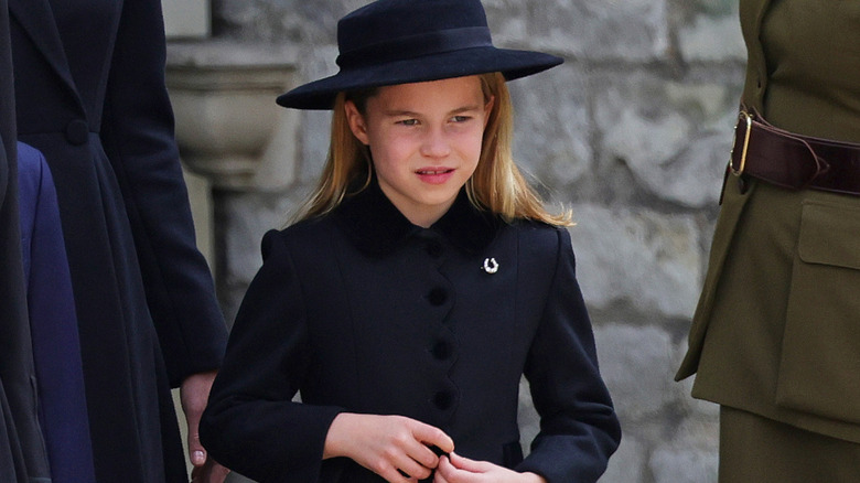 Princess Charlotte at queen's funeral