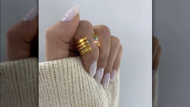 Hand with Stella Vale rings