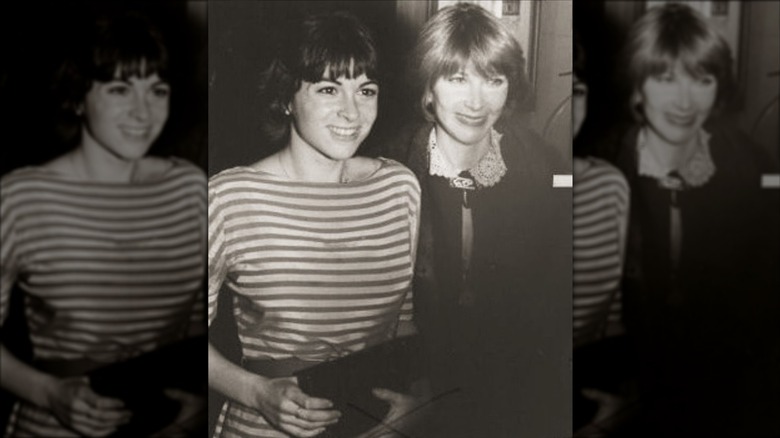 Dinah Manoff and her mother Lee Grant smiling in a photograph.