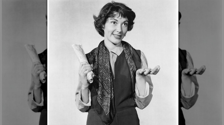 Lee Grant posing for a publicity photo for the 1951 film "Detective Story."