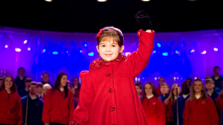Kaitlyn Maher performing at the lighting of the National Christmas Tree event in 2008