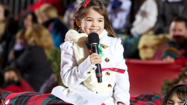 Kaitlyn Maher performing at Hollywood Christmas parade in 2010