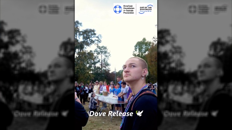 The Backpack Kid at the "Out of the Darkness" walk in 2022
