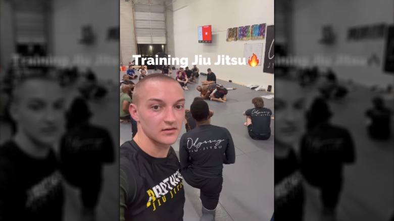 The Backpack Kid at a Brazilian jiu-jitsu gym