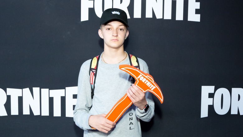 The Backpack Kid at a "Fortnite" event