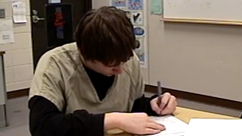 Brendan Dassey drawing in an interview with an investigator.