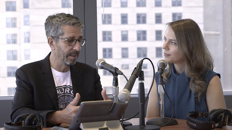 host Jason Flom and Brendan's attorney Laura Nirider