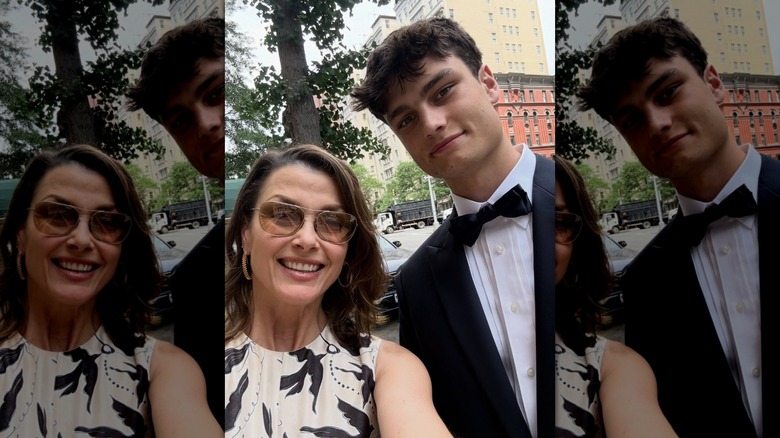 Bridget Moynahan and son Jack smile together