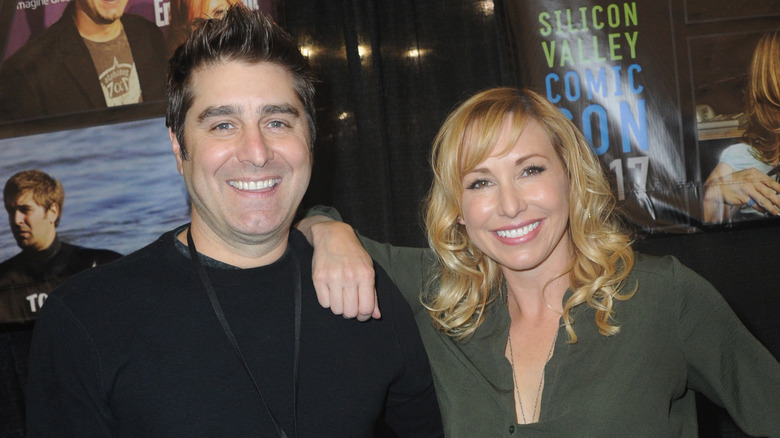 Tory Belleci and Kari Byron posing at Silicon Valley Comic Con 2017