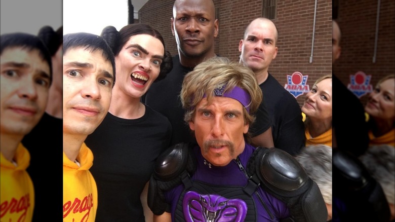 Ben Stiller, Justin Long, Missi Pyle, Jamal Duff, Christine Taylor, and Brandon Molale taking a selfie in 2017