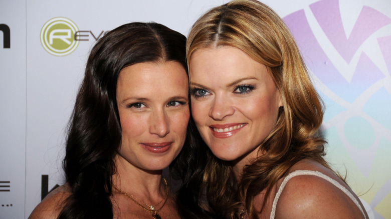 Shawnee Smith and Missi Pyle smiling at the "All Love is Equal" launch party in 2009