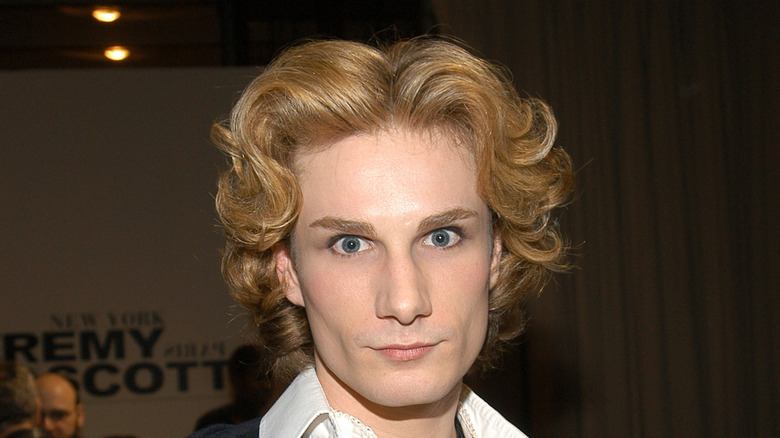 Austin Scarlett backstage at Olympus Fashion Week in 2005.