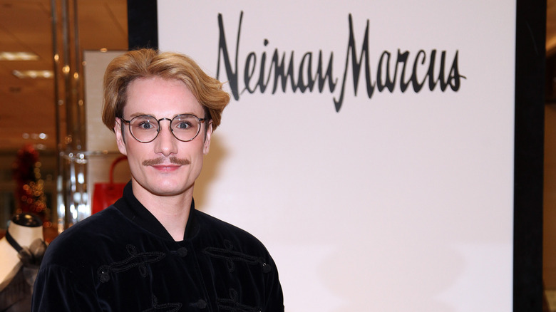 Austin Scarlett posing at Neiman Marcus in 2011.