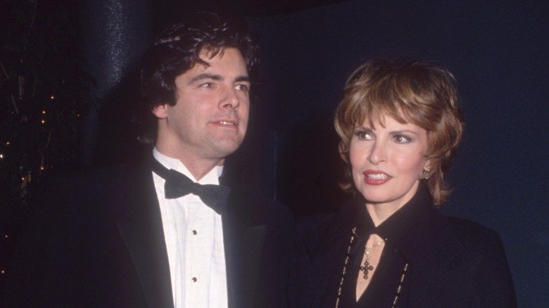 Damon Welch and Raquel Welch standing side-by-side
