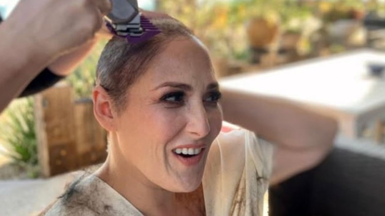 Ricki Lake getting her head shaved