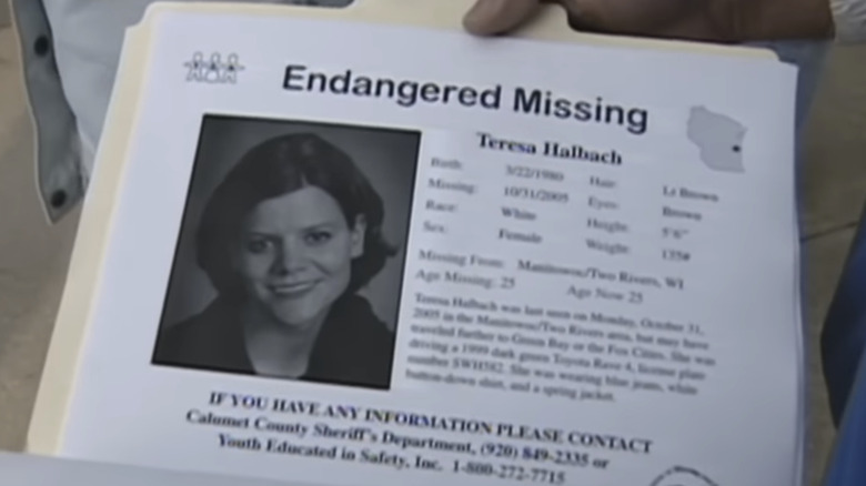 A missing person flyer about Teresa Halbach