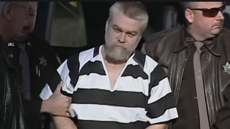 Police escorting Steven Avery