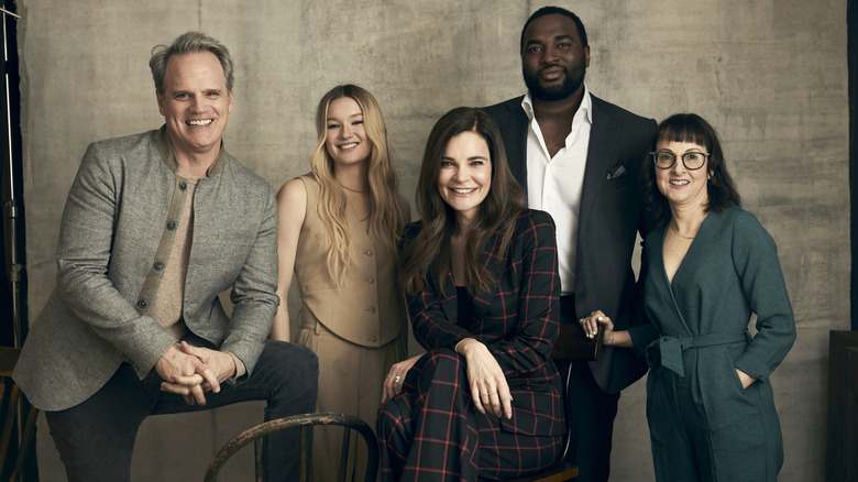 Michael Park, West Duchovny, Betsy Brandt, Josh Bonzie, and writer Leila Gerstein pose for TV Guide at the 2023 TCA press tour