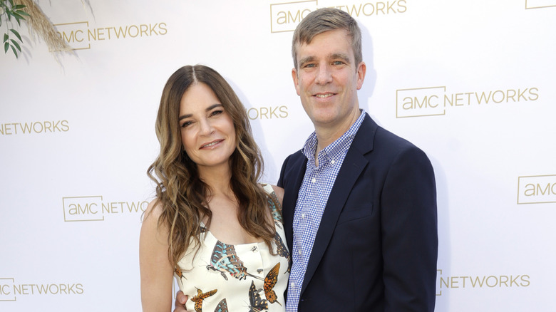 Betsy Brandt and Grady Olsen at the 2022 AMC Emmys brunch