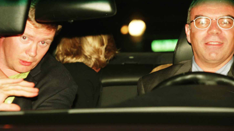 Trevor Rees-Jones in the car with Princess Diana moments before the crash.