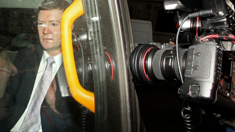 Trevor Rees-Jones riding in a vehicle.