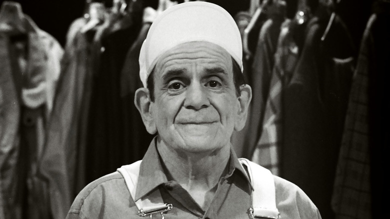 Sid Melton in black-and-white