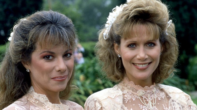 Nancy Lee Grahn and Kristen Meadows posing together