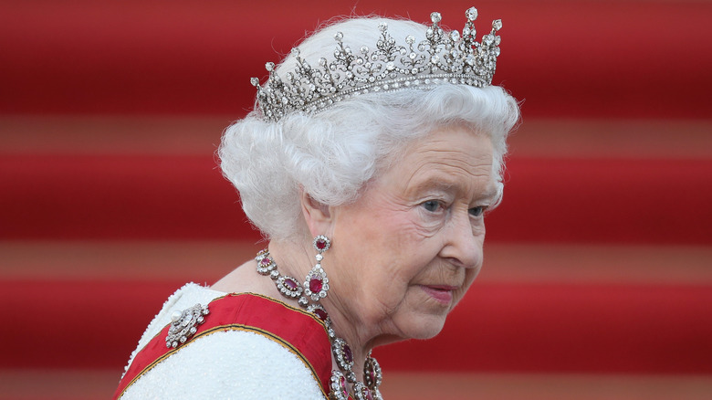 Queen Elizabeth II wearing tiara