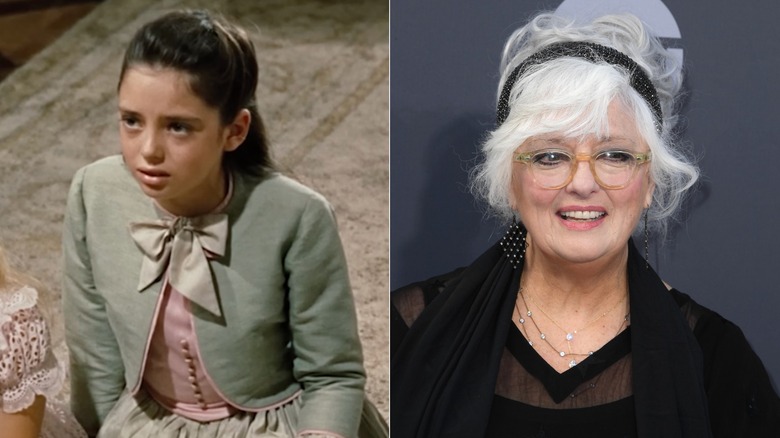 Split image of Angela Cartwright playing Brigitta von Trapp and smiling in later years.