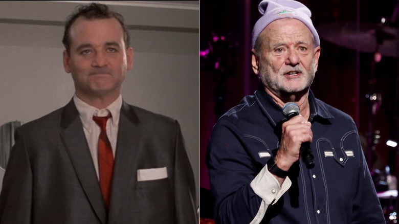 Side by side shots of Bill Murray in Little Shop of Horrors and in 2026.