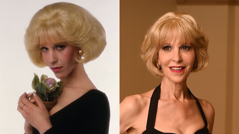 Side by side images of Ellen Greene in Little Shop of Horrors and in 2015.