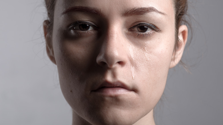 woman crying