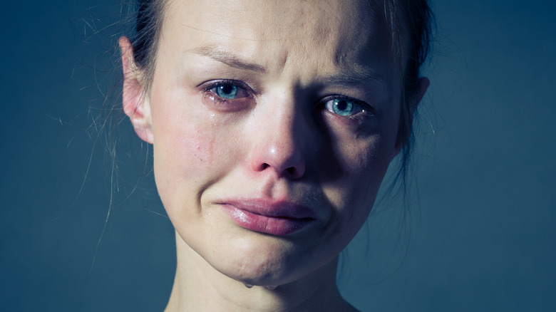 woman crying