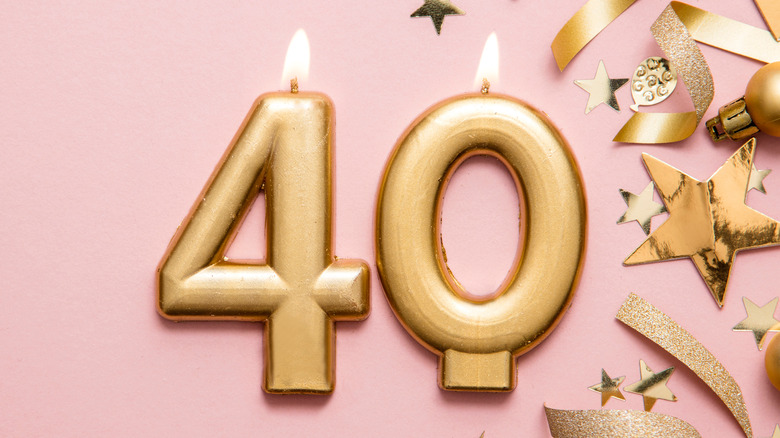 "40" birthday candles