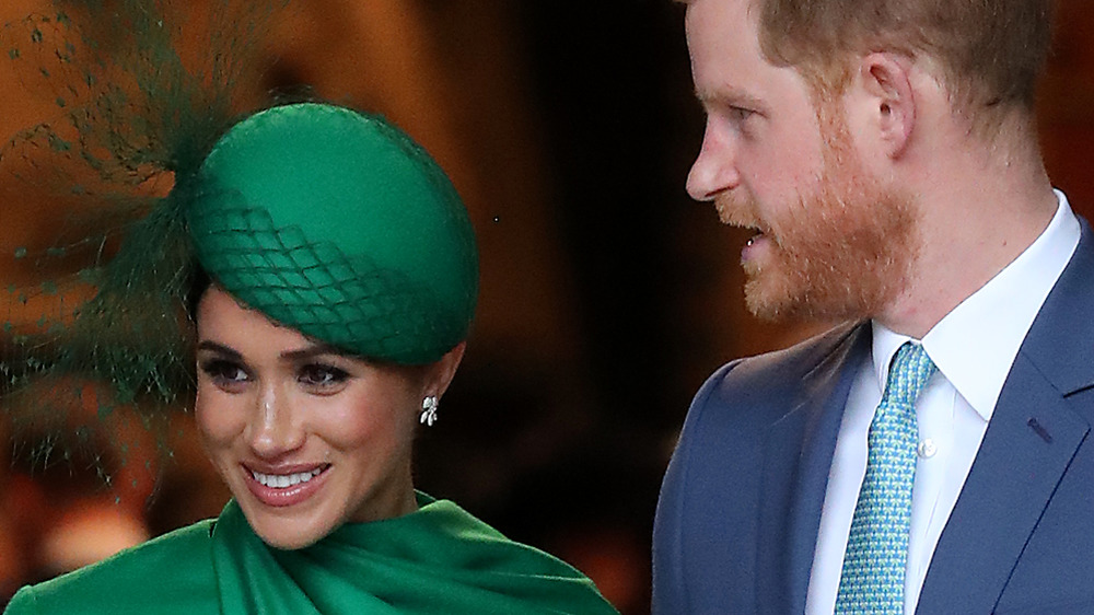 Meghan and Harry walking