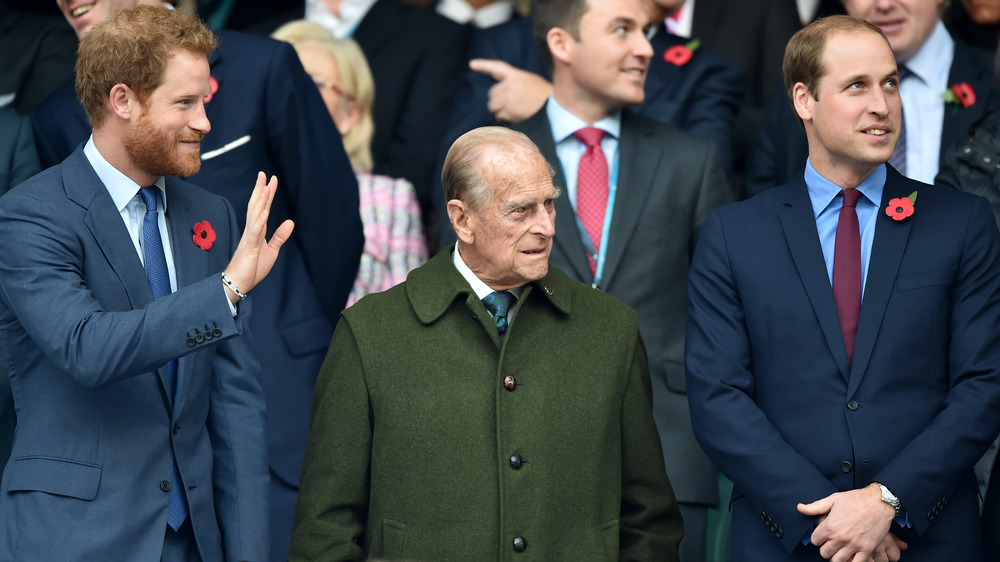 Harry, William, and their grandfather