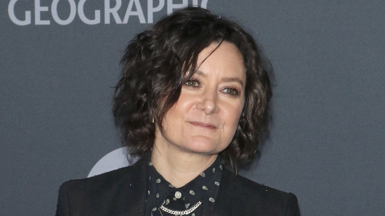 Sara Gilbert posing