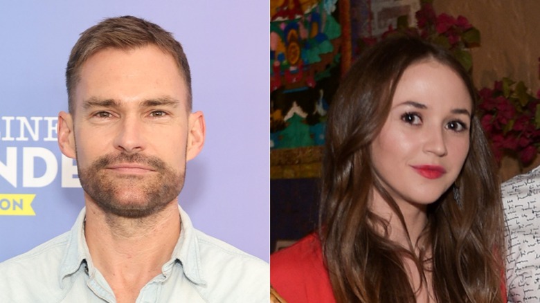 Split image of Seann William Scott and Olivia Korenberg