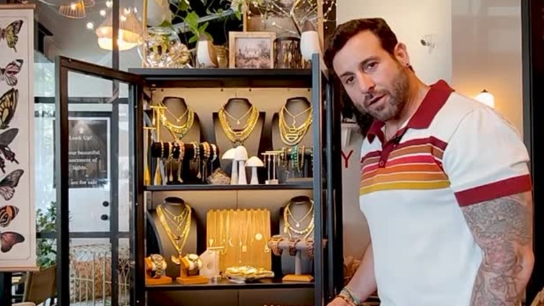 Carmine Sabatella posing in his store