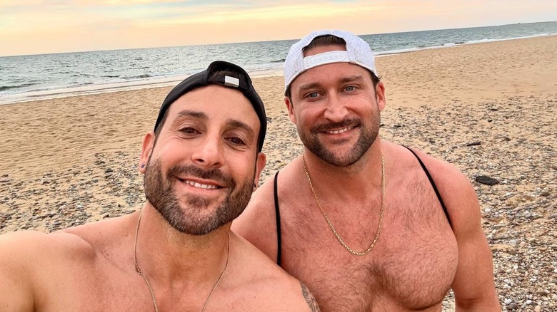 Carmine Sabatella and his husband on the beach