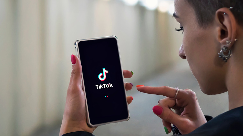 Person using TikTok