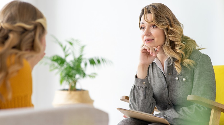 A therapist and a patient