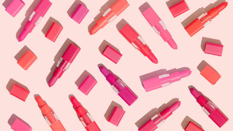 Lipsticks spread out