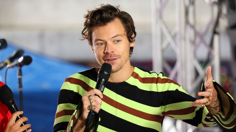 Harry Styles speaking