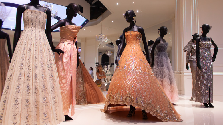 High couture gowns on mannequins 