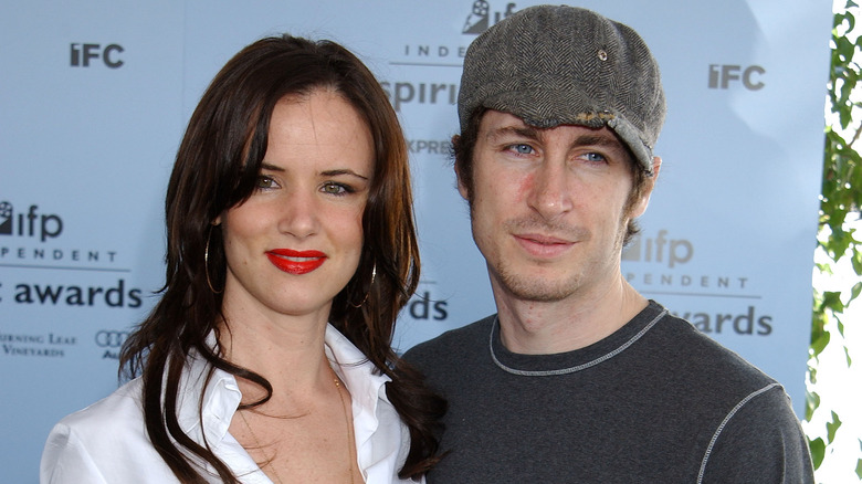 Juliette Lewis and Steve Berra smiling