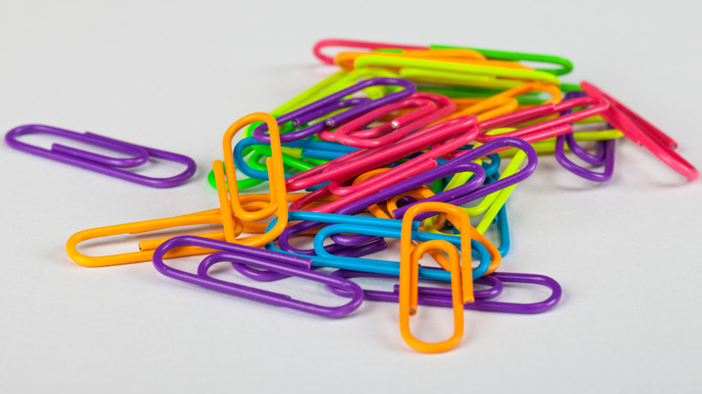 colorful paperclips