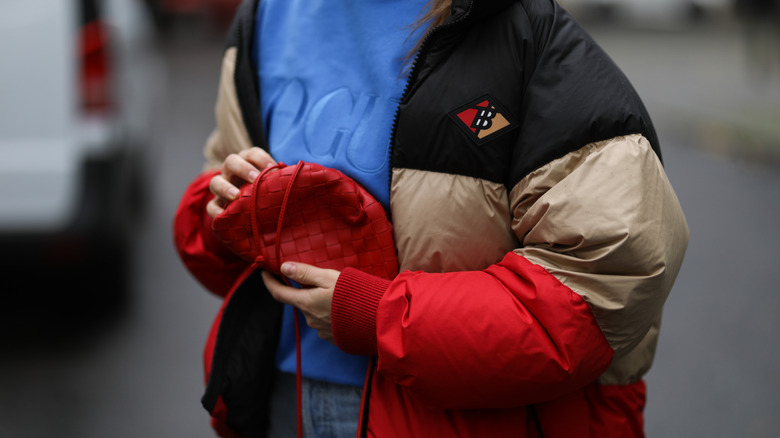 woman wearing puffer jacket