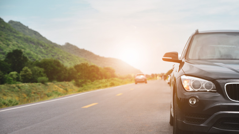 A car on the road 